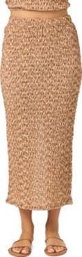 O'Neill Bailey Smocked Midi Skirt