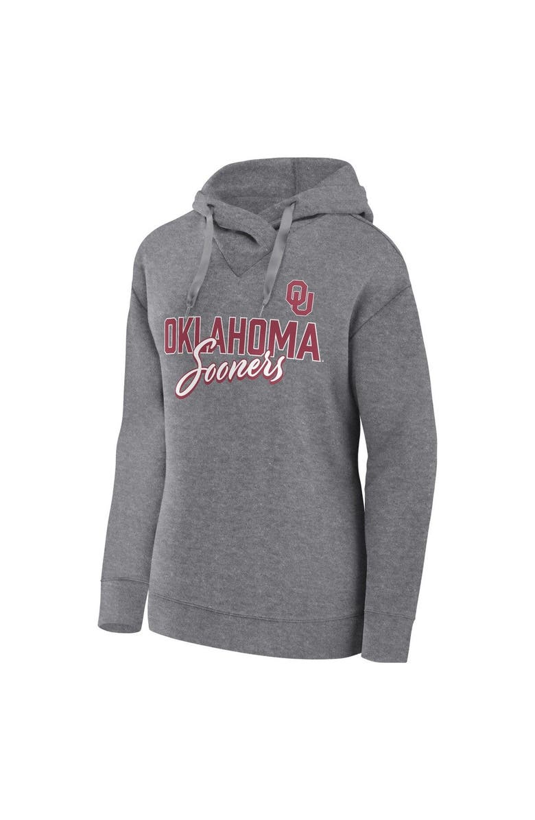 FANATICS Women's Fanatics Branded Heather Gray Oklahoma Sooners Script Favorite Pullover Hoodie, Alternate, color, Heather Gray