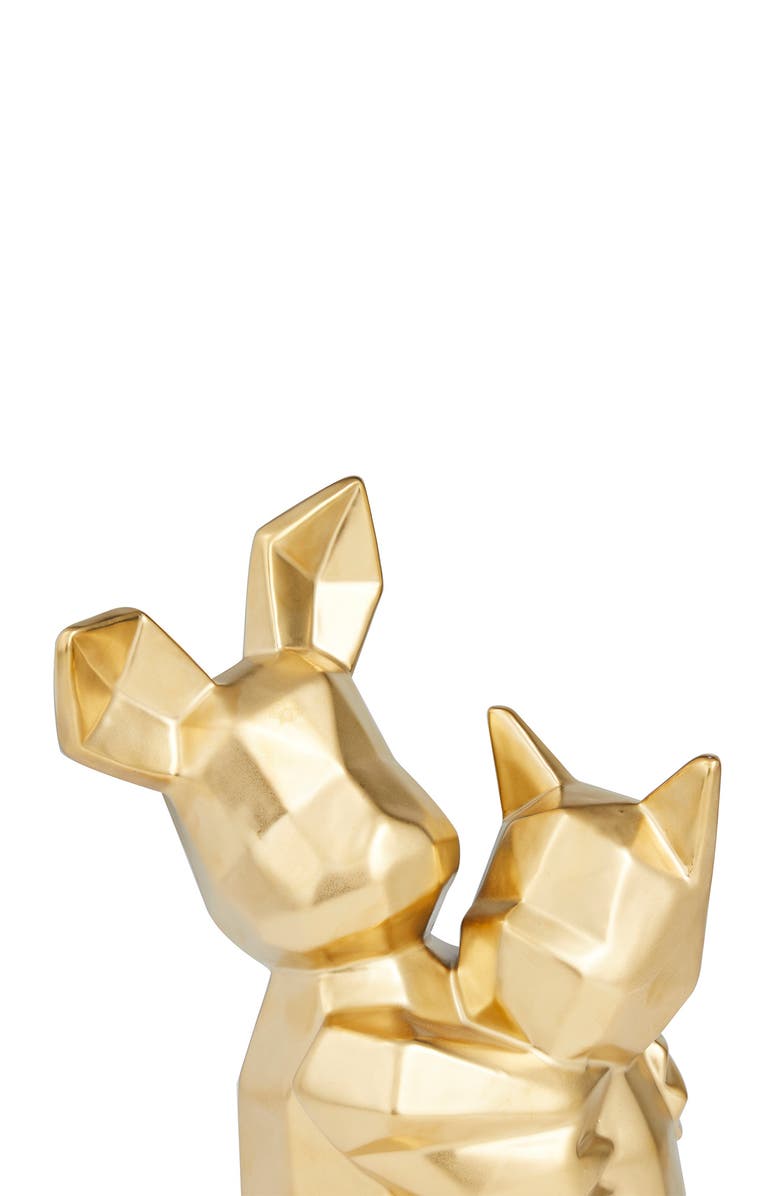 COSMO BY COSMOPOLITAN Goldtone Porcelain Cubist Dog Sculpture, Alternate, color, 