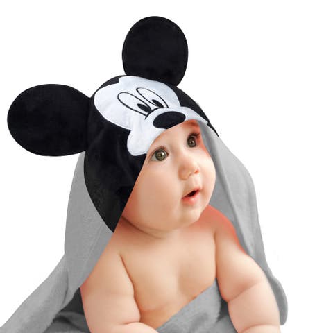Disney Baby Mickey Mouse Cotton Hooded Baby Bath Towel
