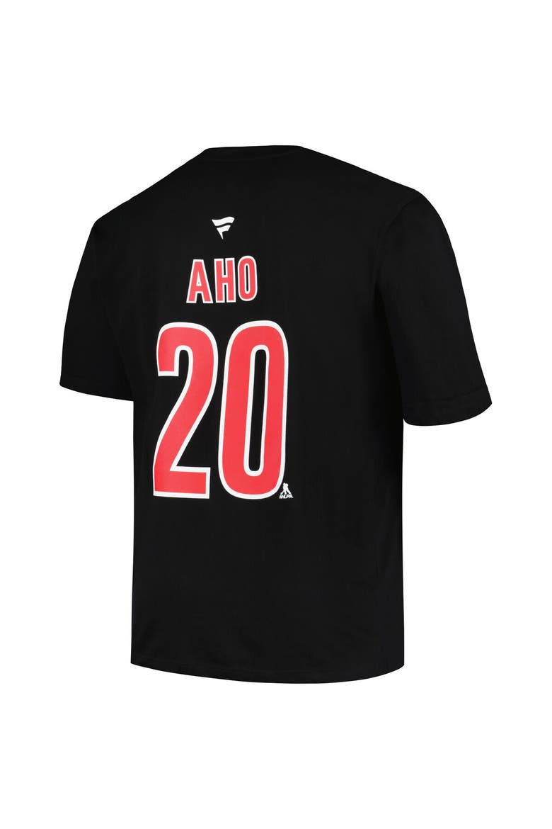 Men's Profile Sebastian Aho Black Carolina Hurricanes Big & Tall Name & Number T-Shirt, Alternate, color, Black