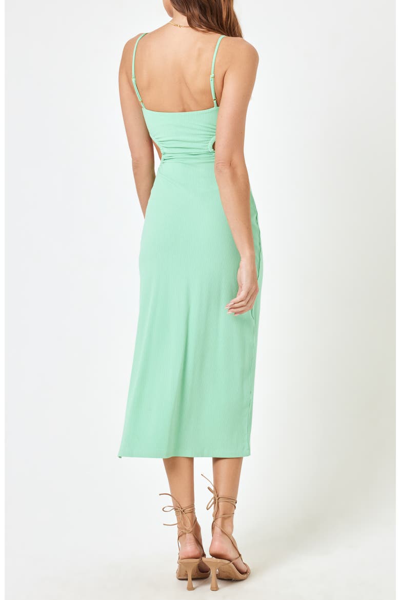 Cameron Cutout Rib Cover-Up Midi Dress, Alternate, color, AQUAMARINE