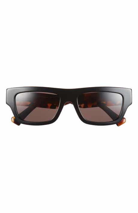 Gucci 55mm Rectangular Sunglasses