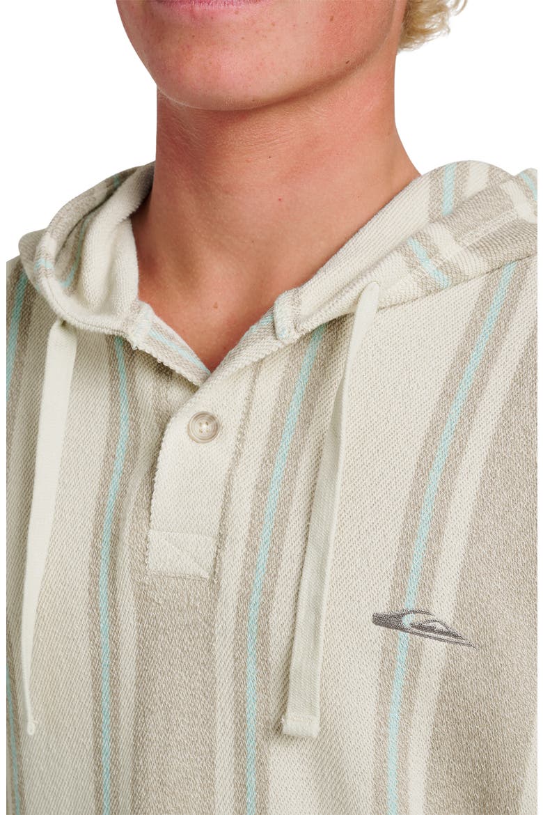 Playa Stripe Henley Hoodie, Alternate, color, SILVER BIRCH