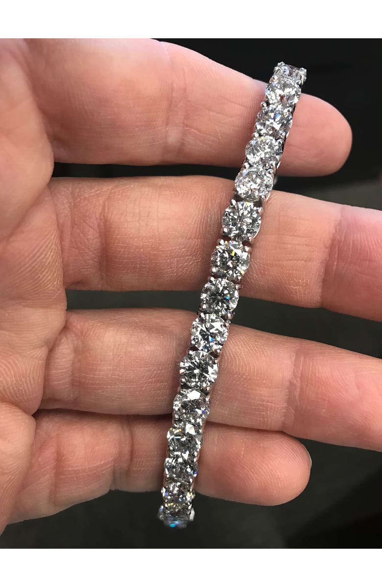 Bliss Diamond 26.94Ct TW Round Diamond 7" Tennis Bracelet 14k Gold Lab Grown, Alternate, color, 