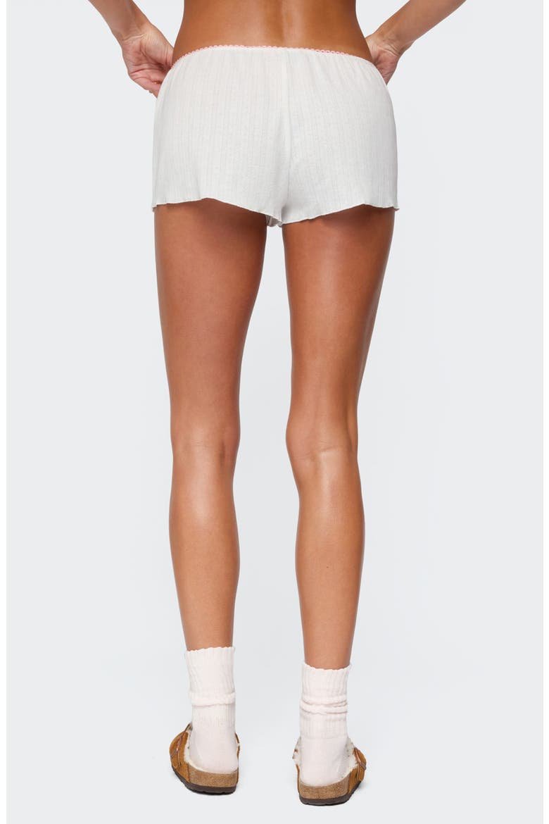 Linny Pointelle Low Rise Microshorts, Alternate, color, WHITE