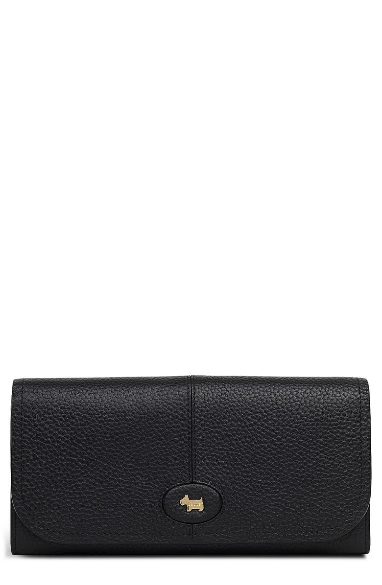 Radley Large Flap Leather Wallet, Main, color, Black