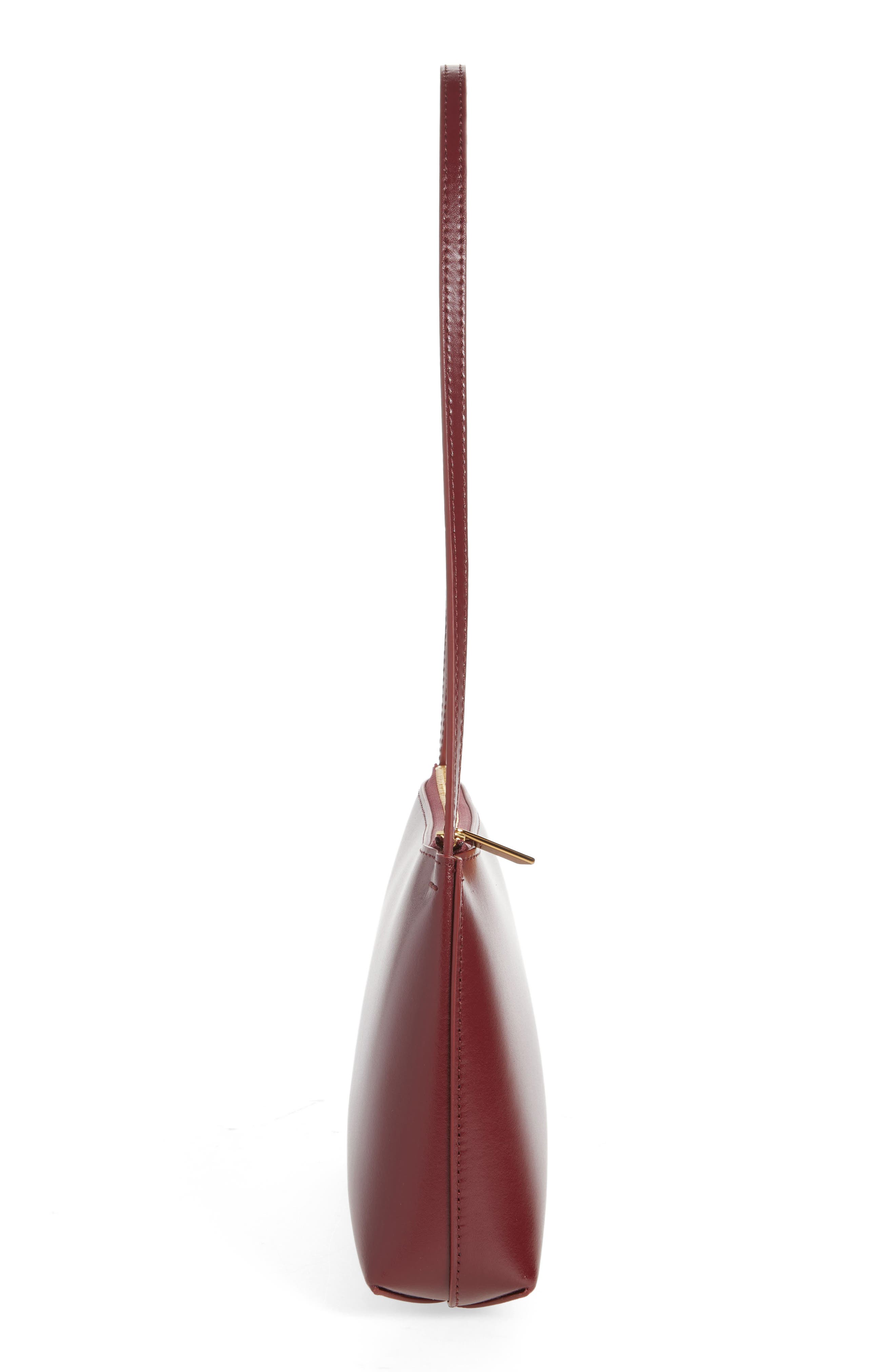 Gaia Leather Shoulder Bag, Alternate, color, CLARET