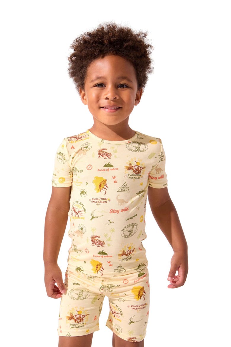 Jurassic Park Origins Kids 2-Piece Short Sleeve & Shorts Pajama Set, Alternate, color, Jurassic Park: Origins