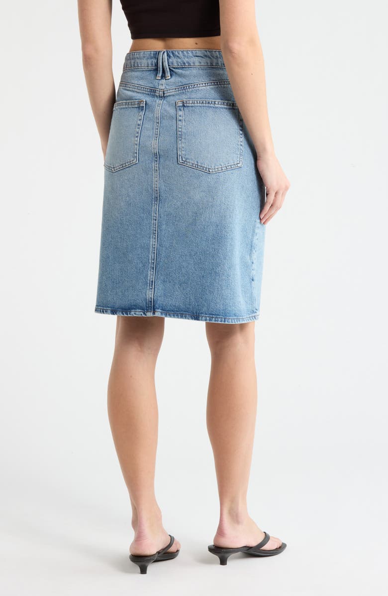 Good American Good '90s Denim Midi Skirt, Alternate, color, Indigo969