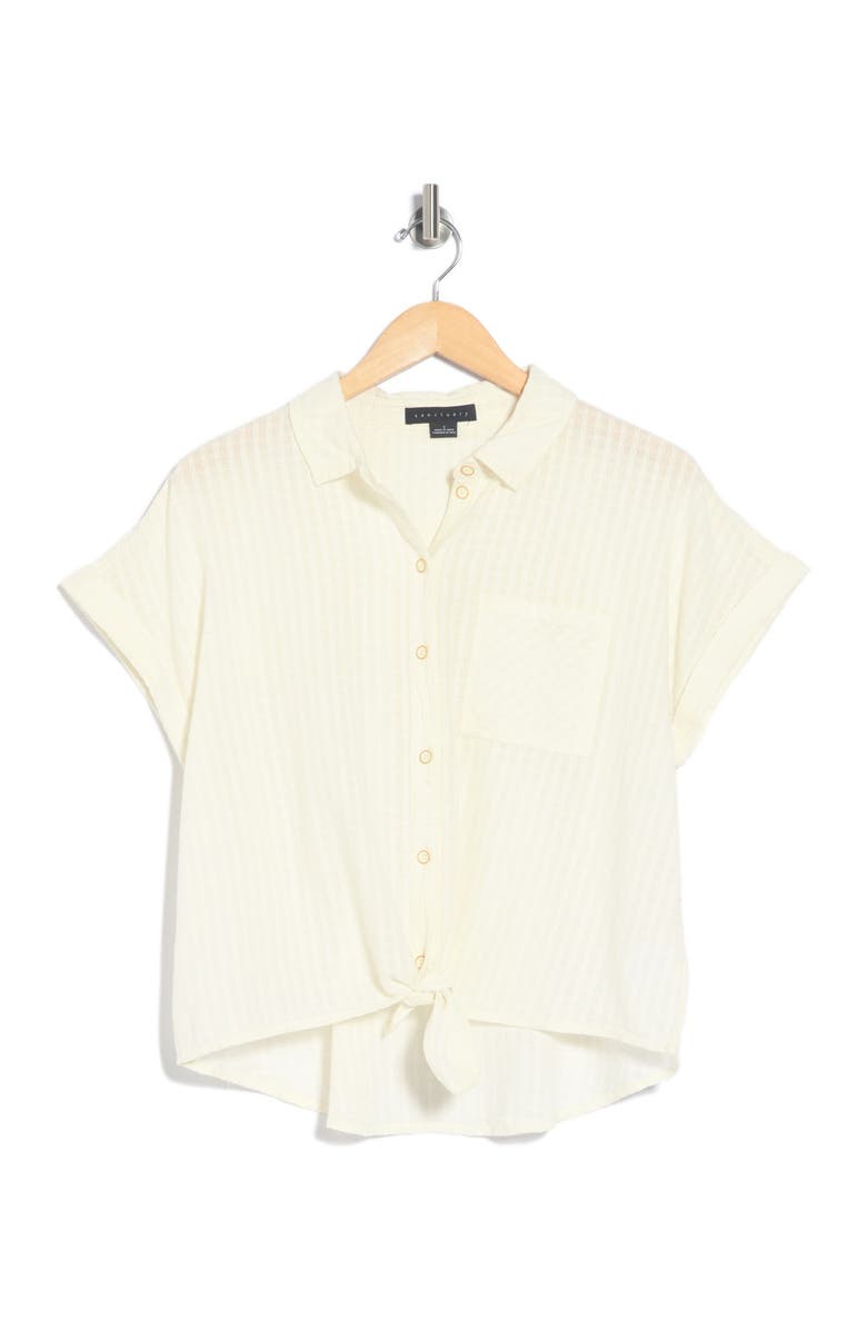 Sanctuary Summer Short Sleeve Tie Front Shirt, Alternate, color,