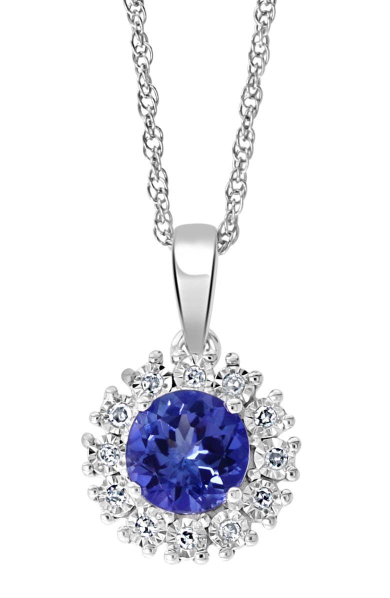 EFFY Sterling Silver Diamond & Tanzanite Pendant Necklace, Alternate, color, 
