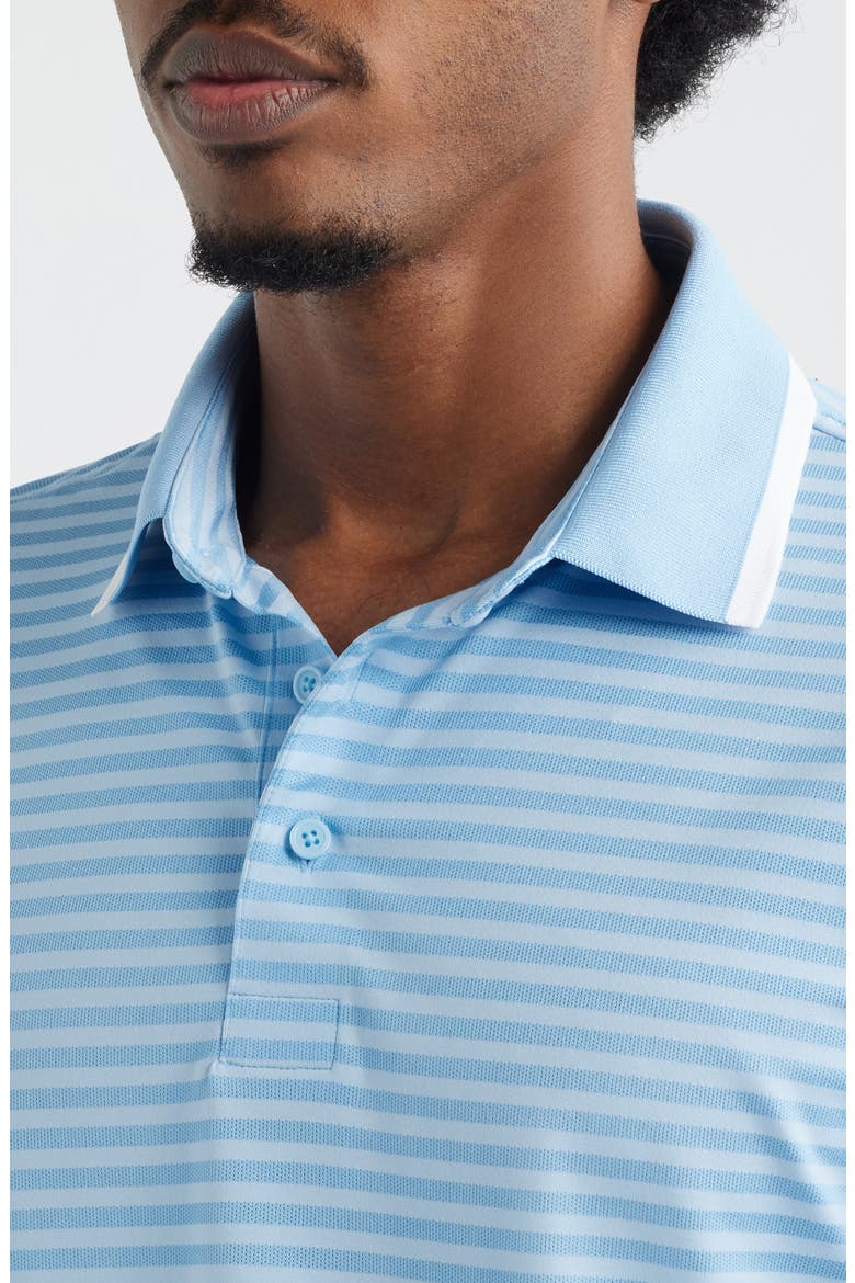 Stripe Mesh Golf Polo, Alternate, color, BAJA