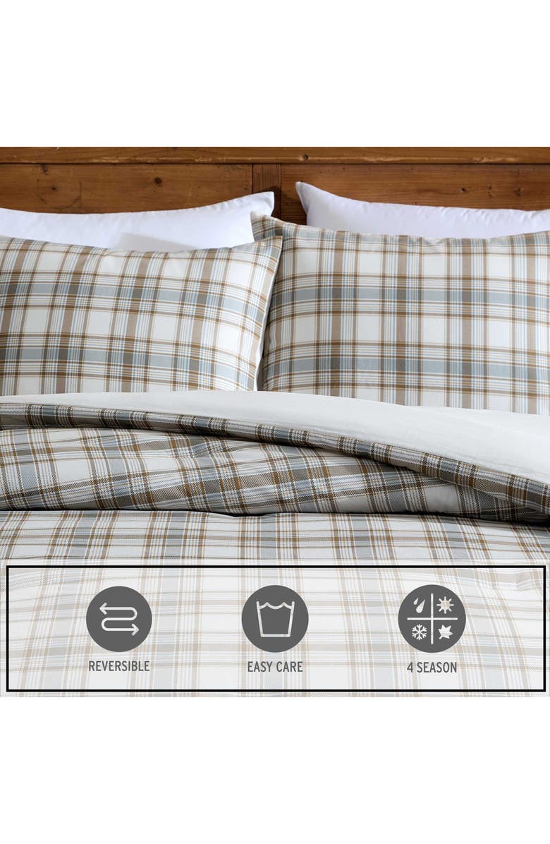 Eddie Bauer Ashland Plaid Cotton Comforter & Sham Set, Alternate, color, Beige Multi