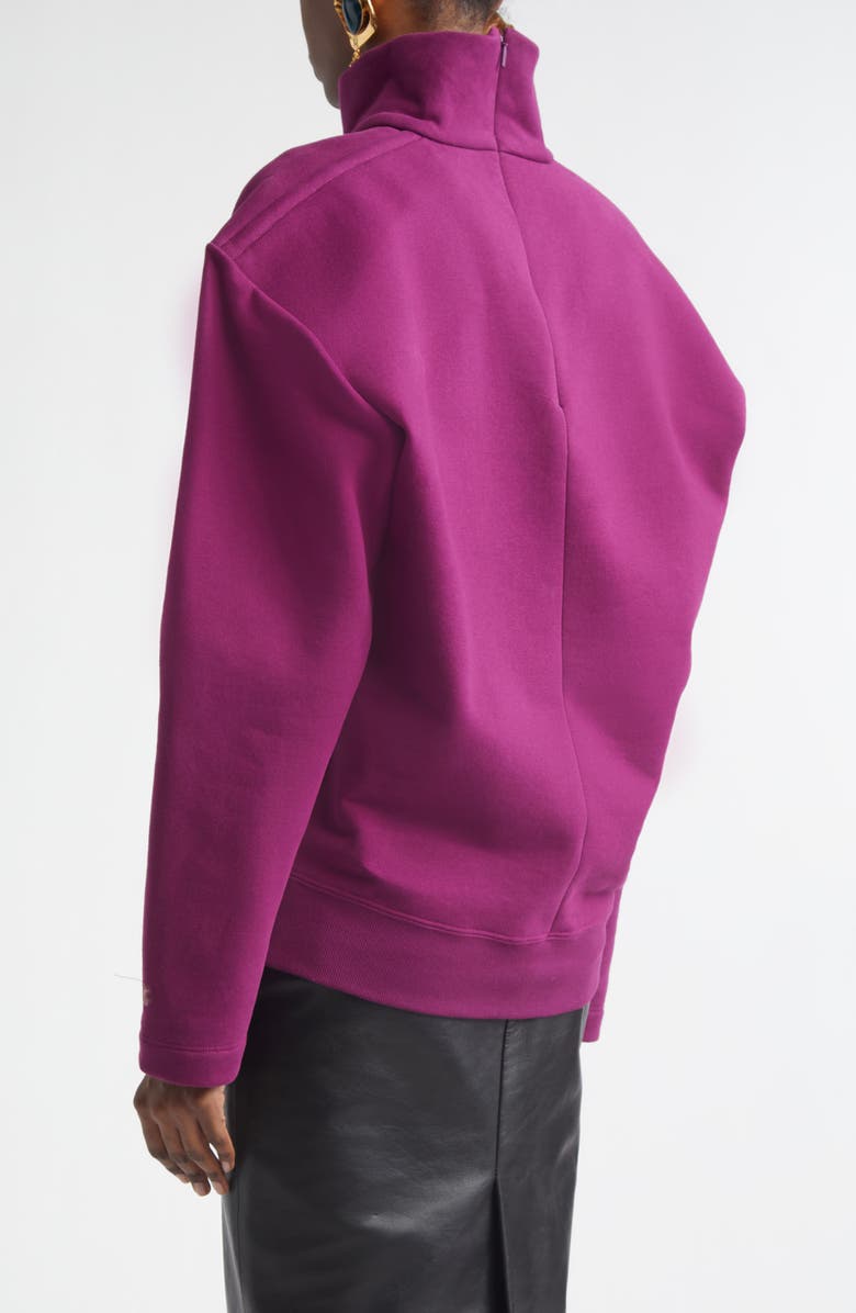 Saint Laurent Fleece Sweatshirt, Alternate, color, Violet