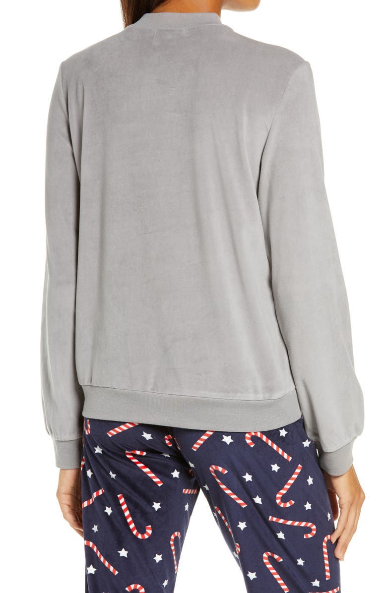 PJ Salvage Silky Velour Mock Neck Top, Alternate, color,