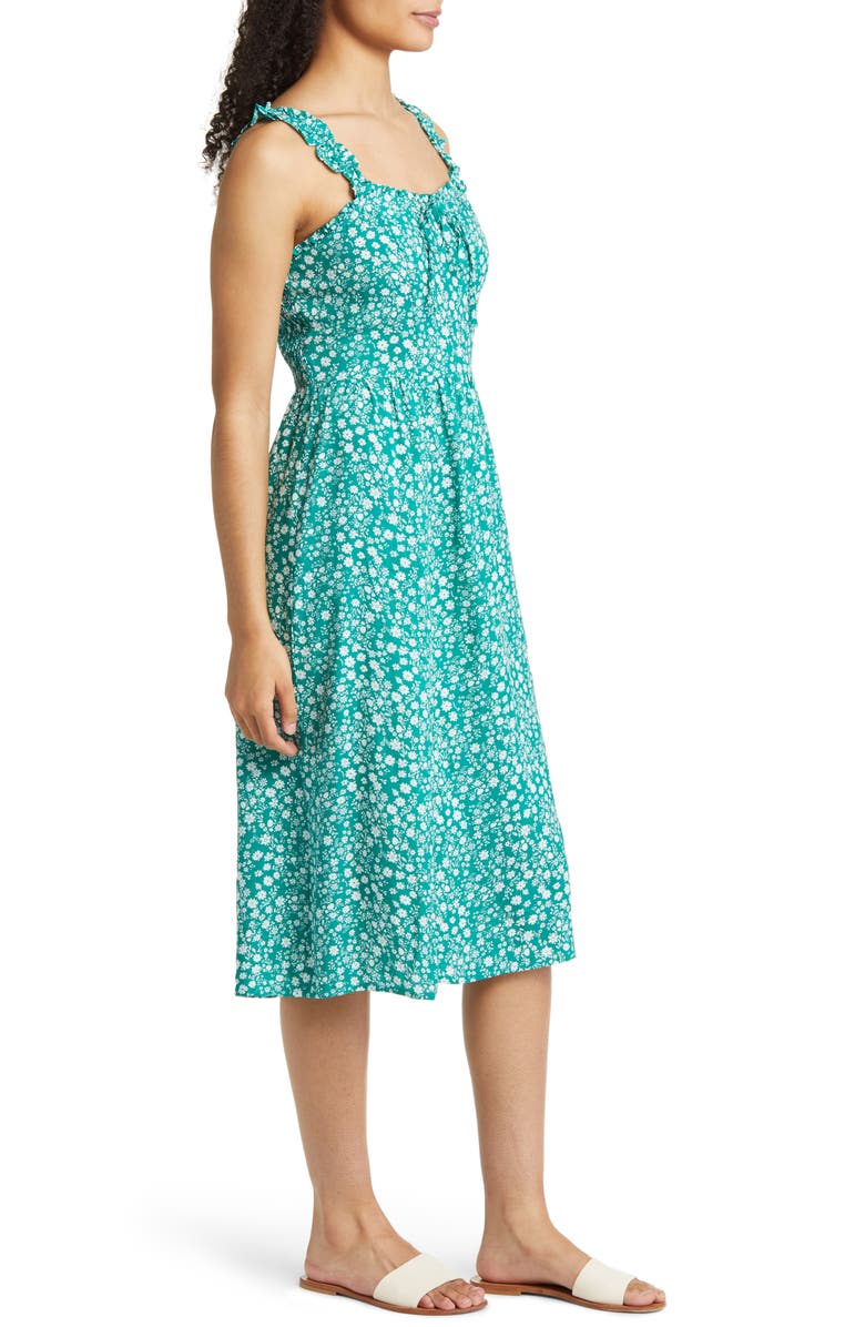Harlow & Rose Floral Elastic Ruffle Strap A-Line Dress, Alternate, color, 