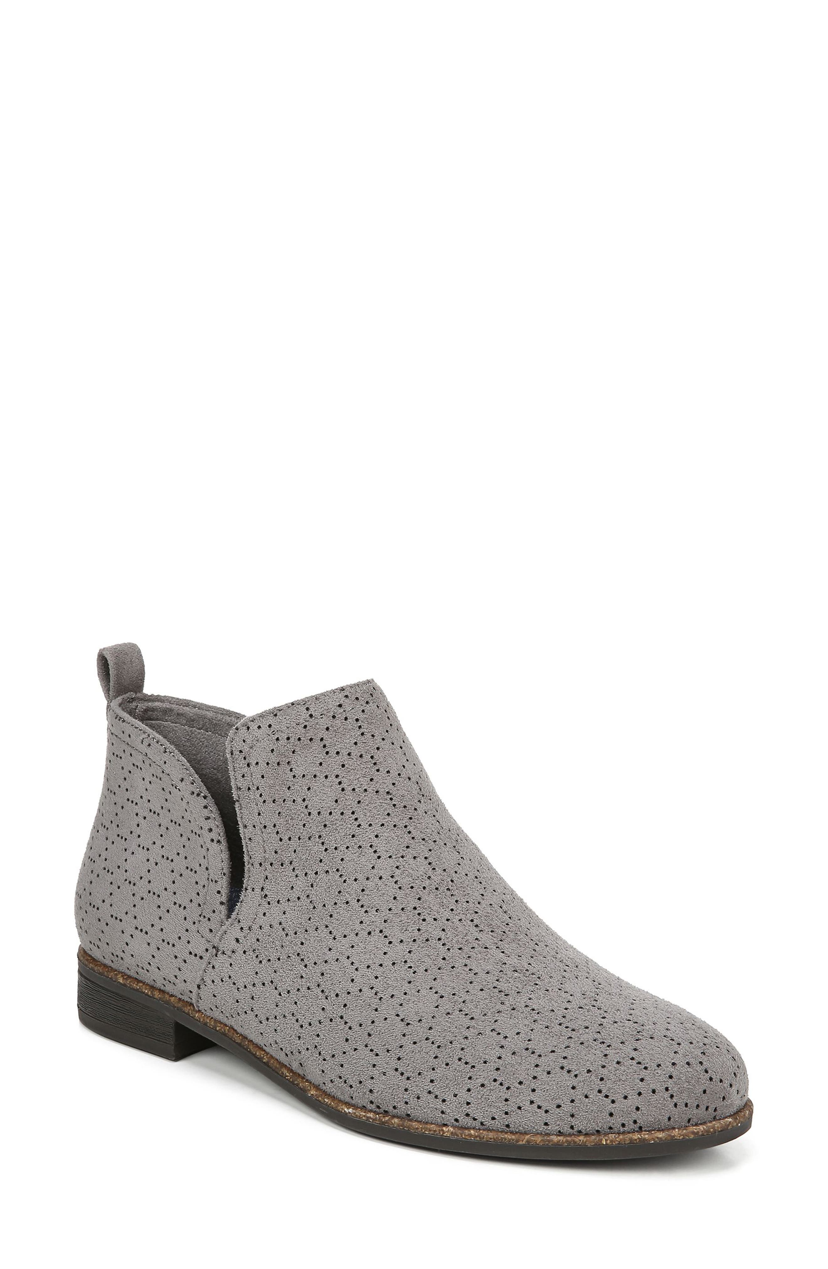 Dr. Scholl's Rate Perforated Bootie, Main, color, Dark Shadow Perforated Fabric