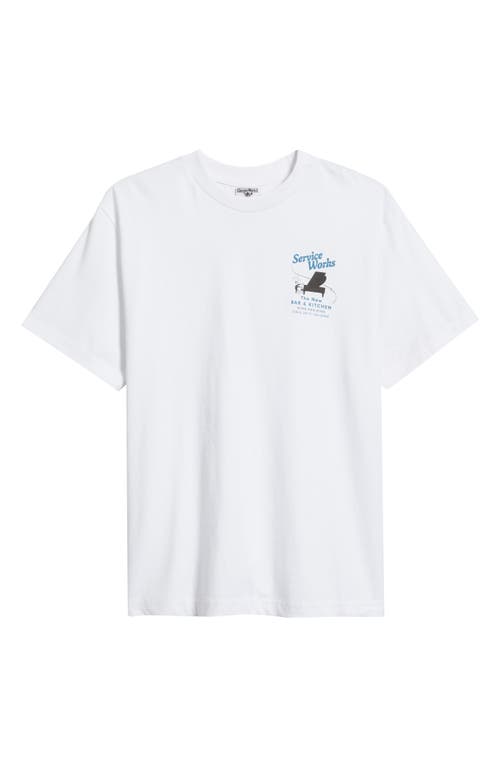 Service Works Bar & Kitchen Organic Cotton T-shirt In White