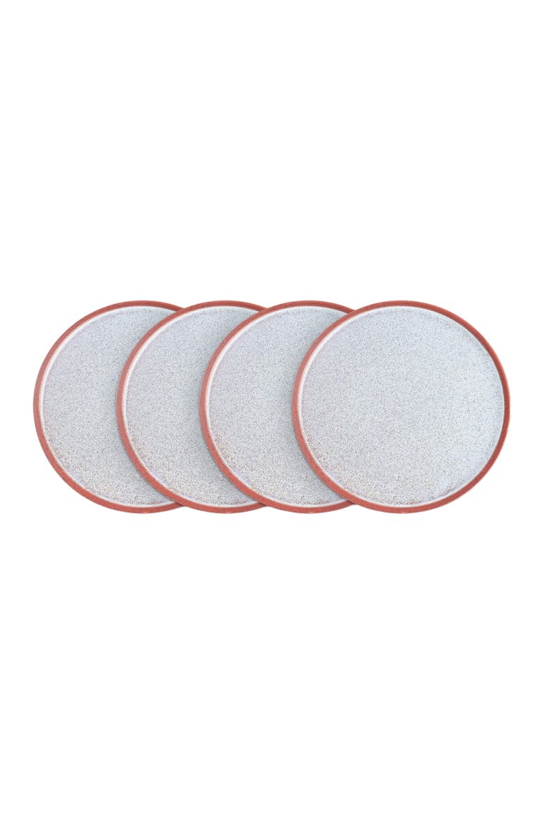 Vince Stoneware 4-Piece  Dinner Plate Set, Main, color, Red