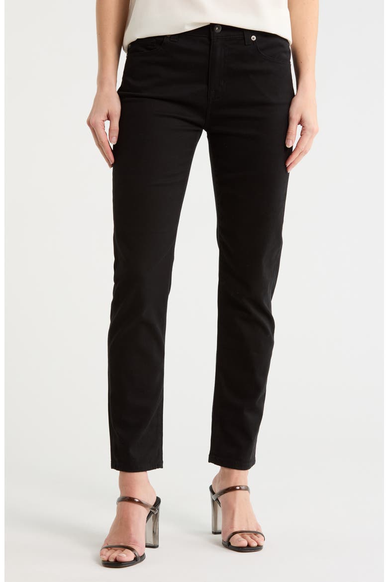 Ex-Boyfriend Slouchy Slim Ankle Jeans, Main, color, SUPER BLACK