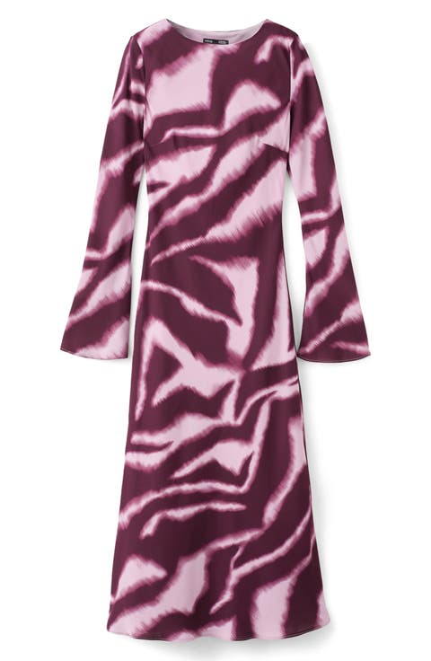 Animal-Printed A-Line Dress