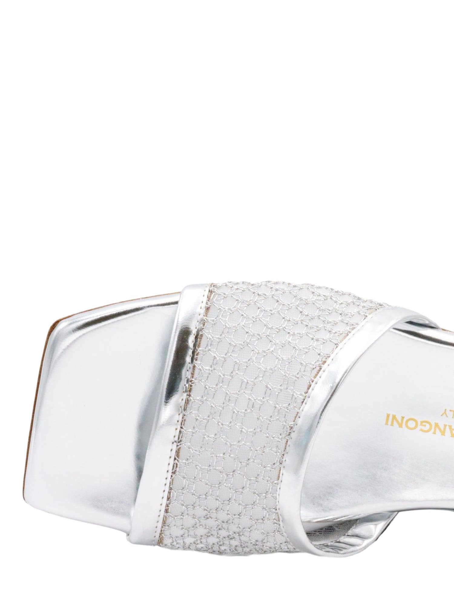 Valentina Rangoni Calliope Slide Sandals, Alternate, color, Silver