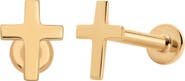 MADE BY MARY 14k Cross Stud Earring