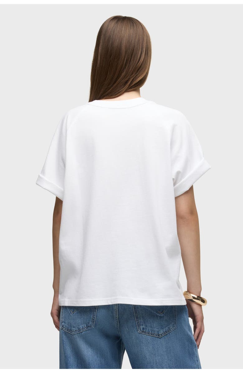 Hudson Jeans Oversized Raglan Tee, Alternate, color, White