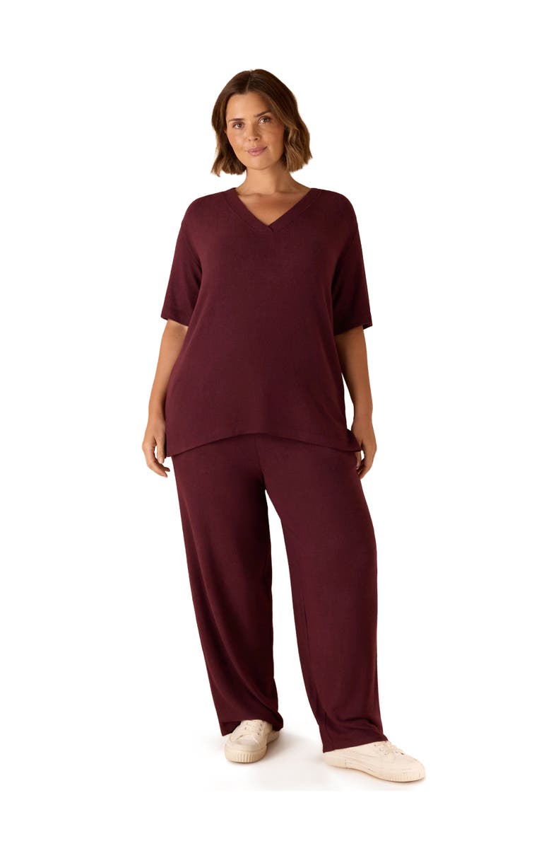 Live Unlimited Supersoft Trouser, Main, color, Burgundy