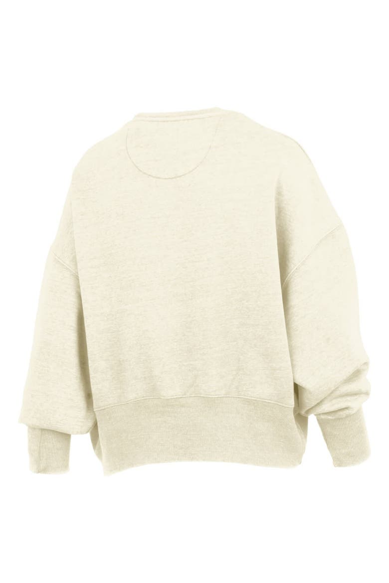 Women's Pressbox Natural Penn State Nittany Lions Oversized Waist-Length Crewneck Sweatshirt, Alternate, color, Natural