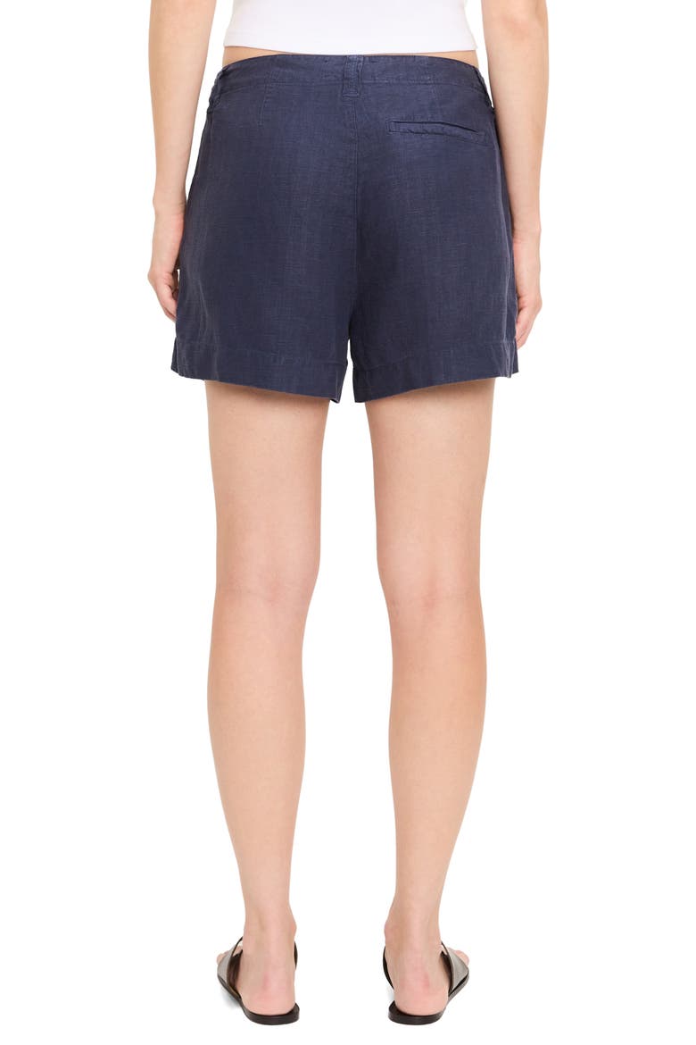 Dara Clean Front Linen Blend Shorts, Alternate, color, NOCTURNAL