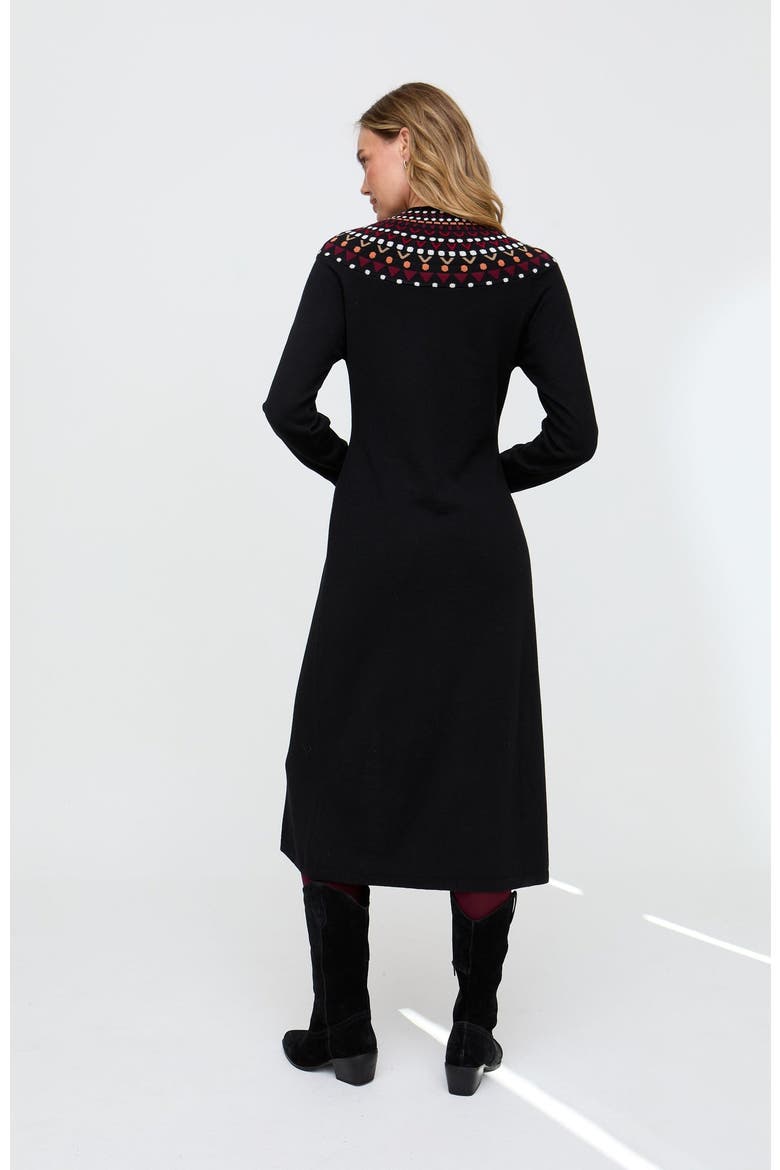 Jethro Geometric Printed Maxi Dress, Alternate, color, Black