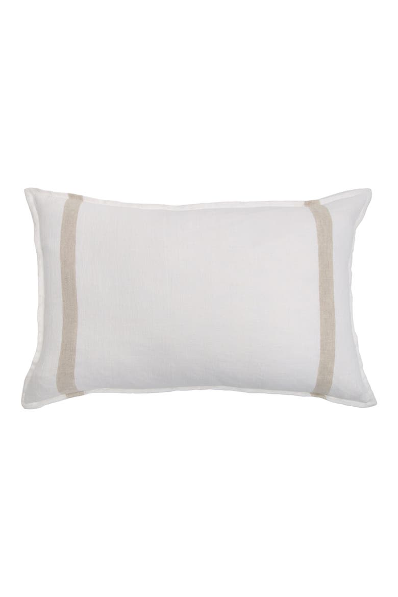 Rory Linen Sham, Main, color, WHITE/ FLAX
