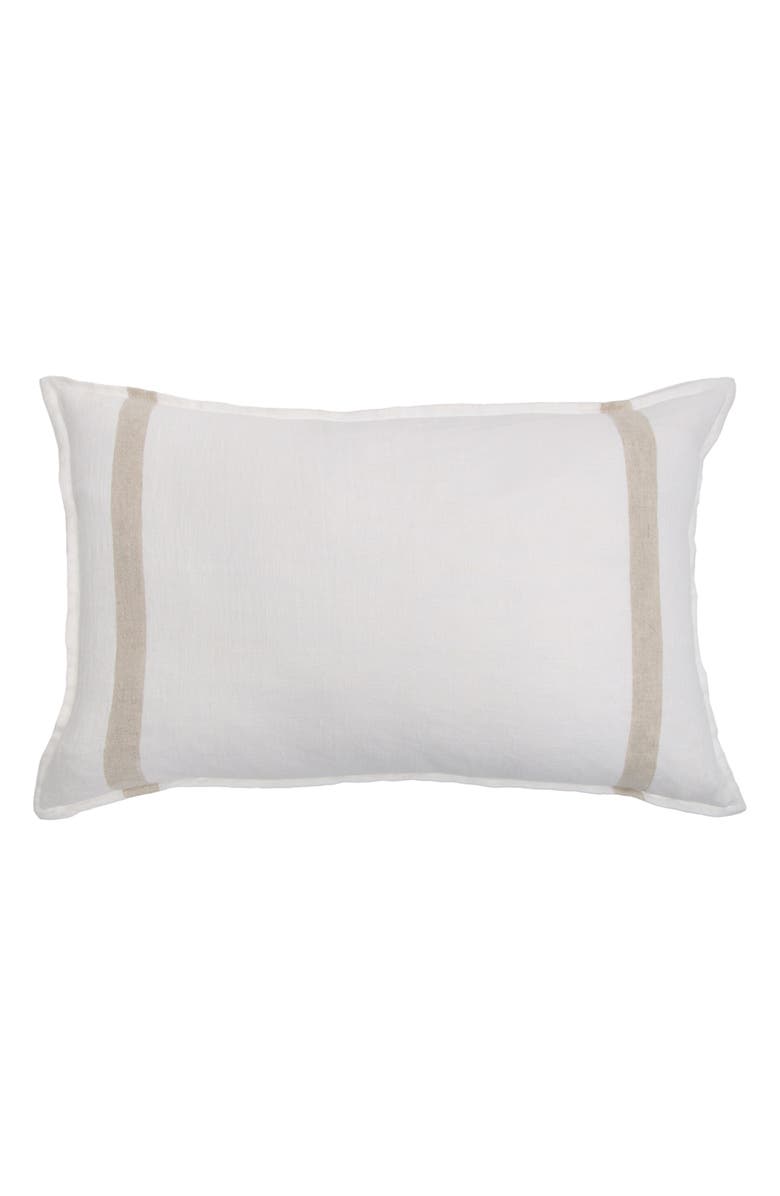 Pom Pom at Home Rory Linen Sham, Main, color, White/ Flax