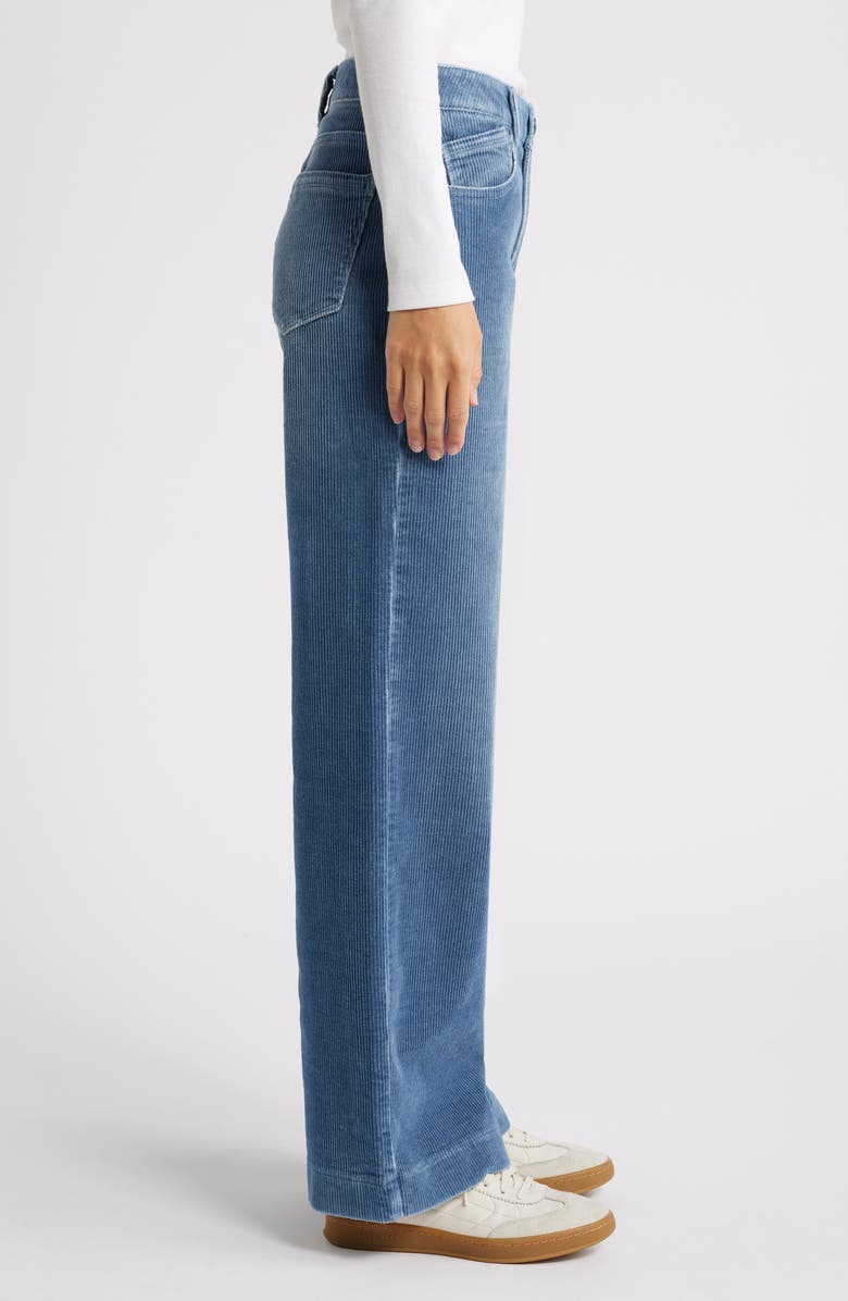 Wit & Wisdom Sam High Waist Wide Leg Corduroy Pants, Alternate, color, Washed Mid Blue