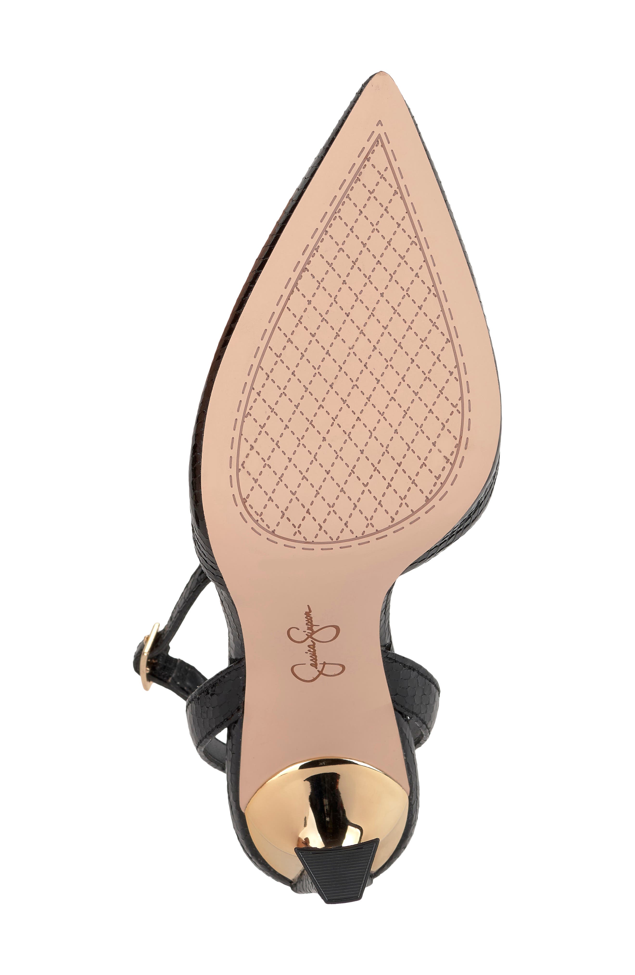 Jessica Simpson Ocanna Ankle Strap Pointed Toe Pump, Alternate, color, Black