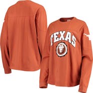 PRESSBOX Women's Pressbox Texas Orange Texas Longhorns Edith Long Sleeve T-Shirt
