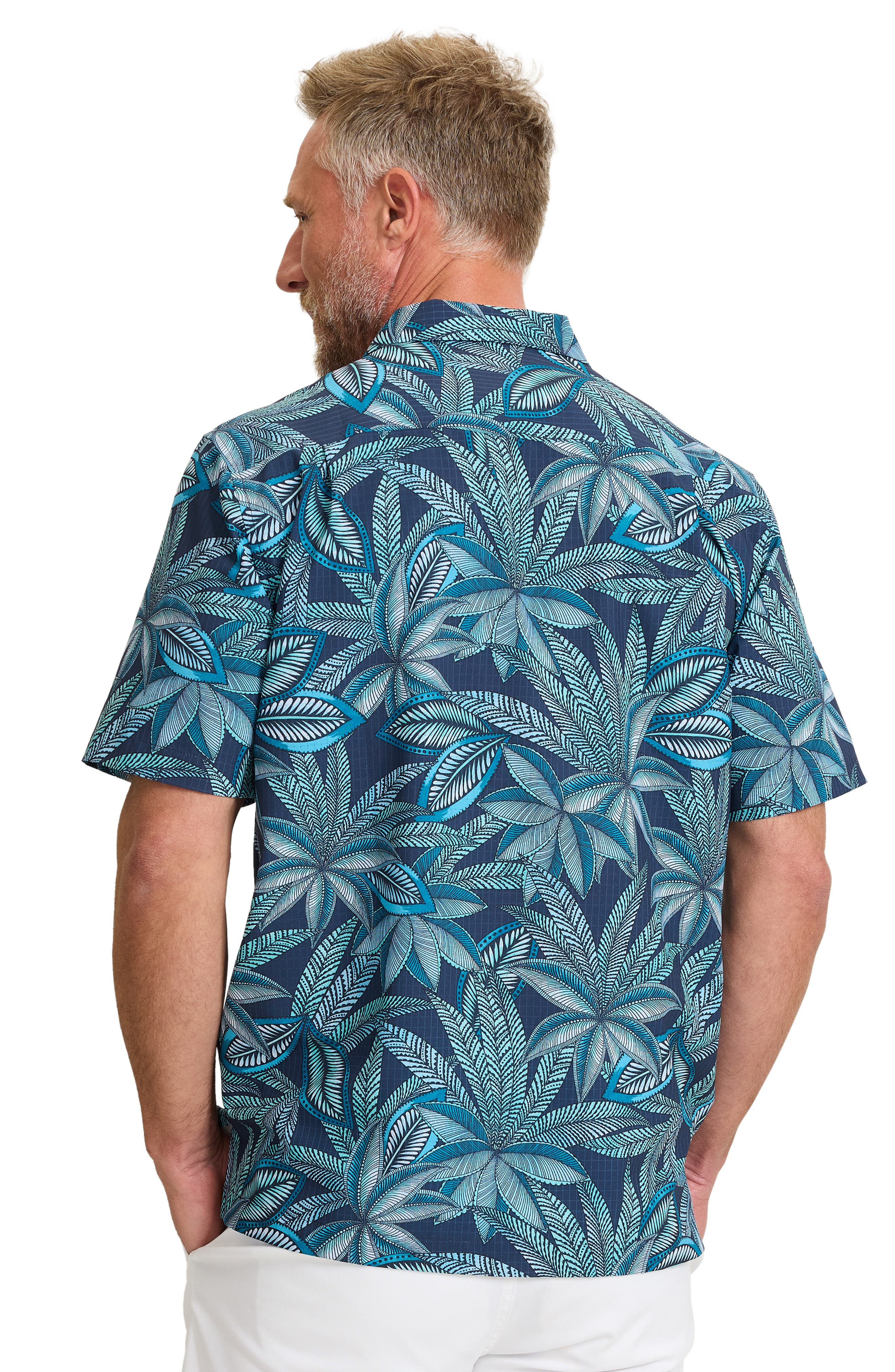 Bahama Coast Luau Blooms IslandZone Short Sleeve Button-Up Shirt - image 2