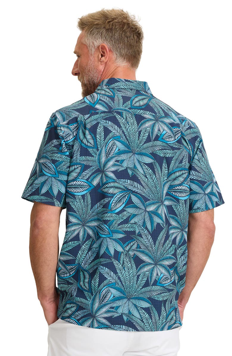 Tommy Bahama Bahama Coast Luau Blooms IslandZone<sup>®</sup> Short Sleeve Button-Up Shirt, Alternate, color, Insignia Blue