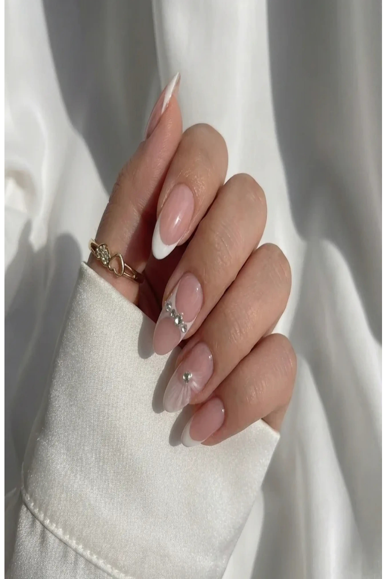 Diamond Bliss Almond Press-On Nails, Alternate, color, Diamond Bliss