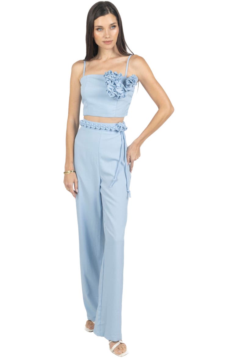 Rosalia Pants and Top Set, Main, color, Celeste