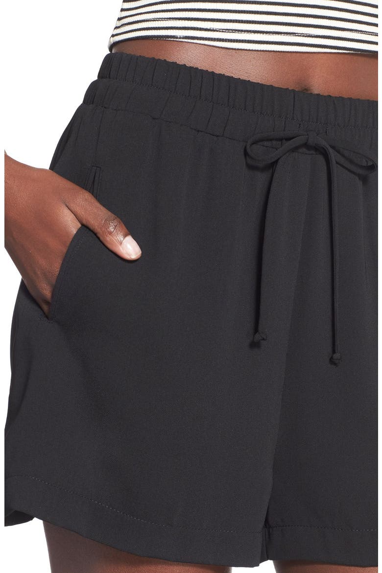 Drawstring Shorts, Alternate, color, BLACK
