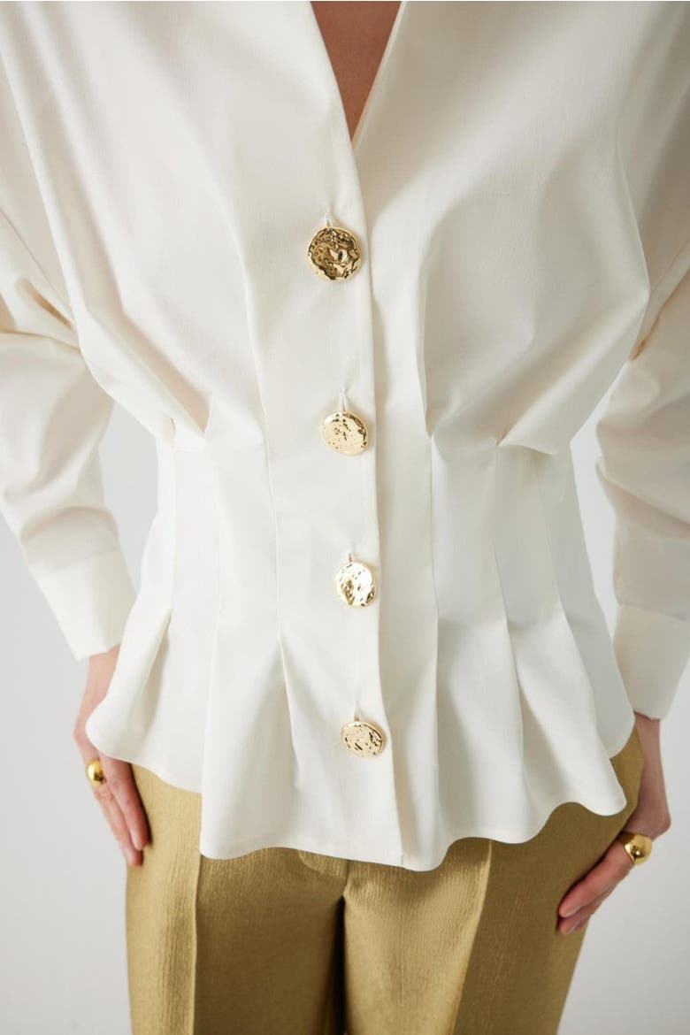 Agustin Cotton Shirt, Alternate, color, BONE