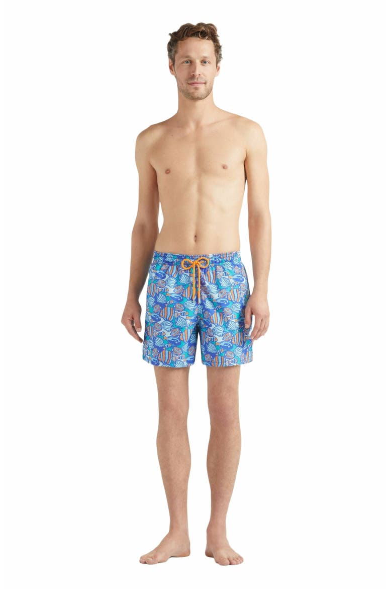 Men's Fishy Dance Swim Trunks, Main, color, MARRAKECH