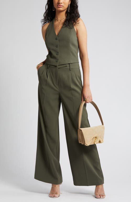 Open Edit Halter Vest In Green City