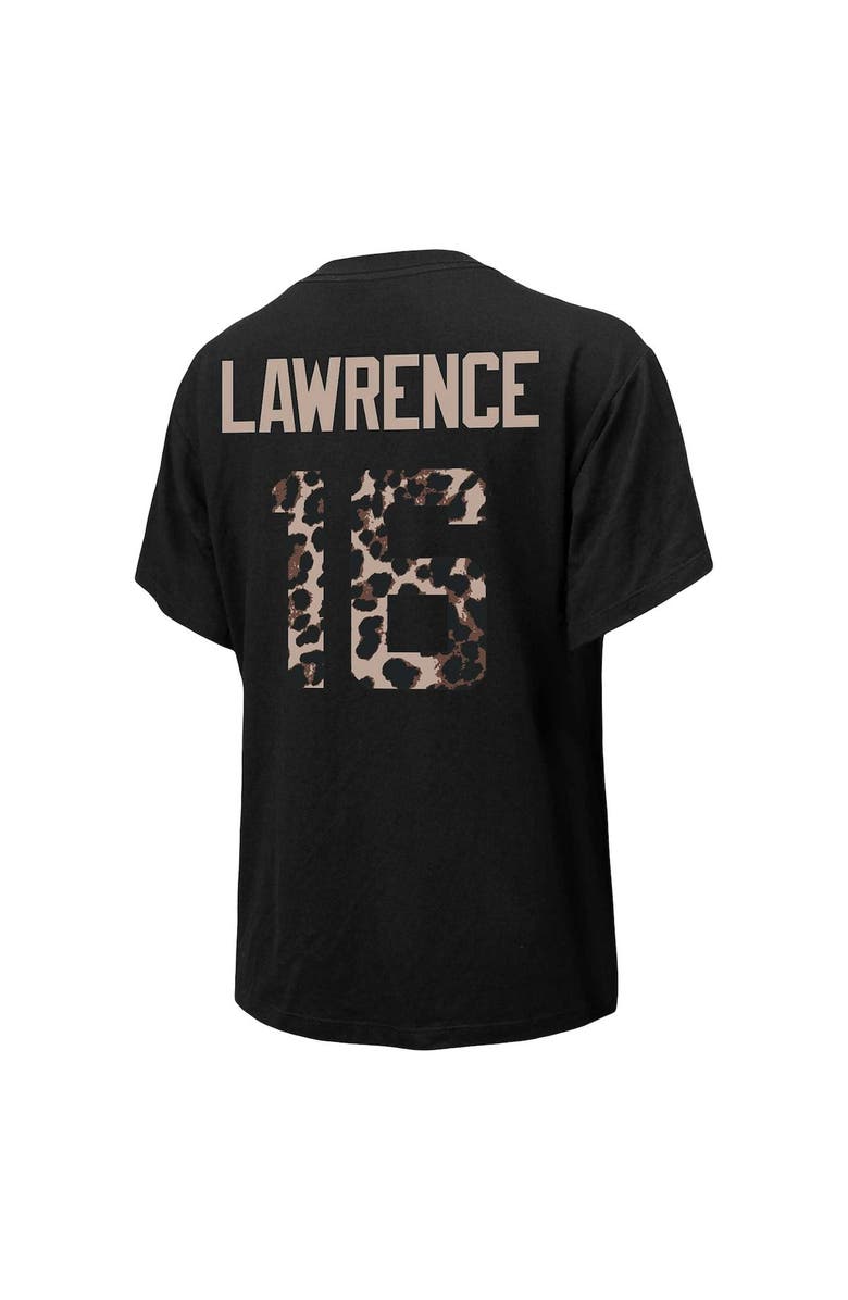 Majestic Threads Women's Majestic Threads Trevor Lawrence Black Jacksonville Jaguars Leopard Player Name & Number T-Shirt, Alternate, color, Black
