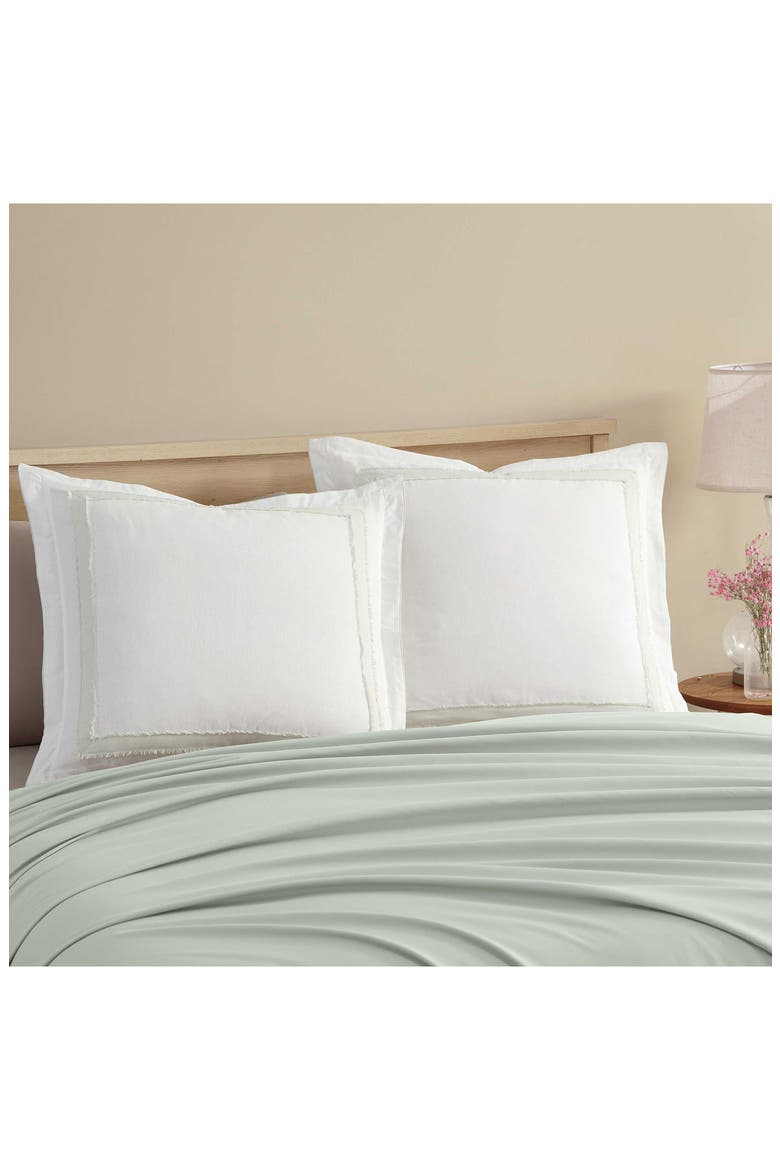 Mila Set of 2 European Shams, Alternate, color, LIGHT GREEN