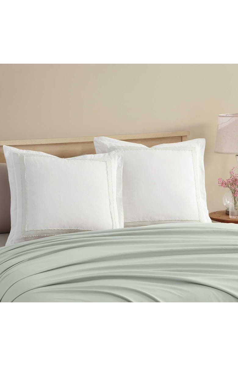 Laura Ashley Mila Set of 2 European Shams, Alternate, color, Light Green