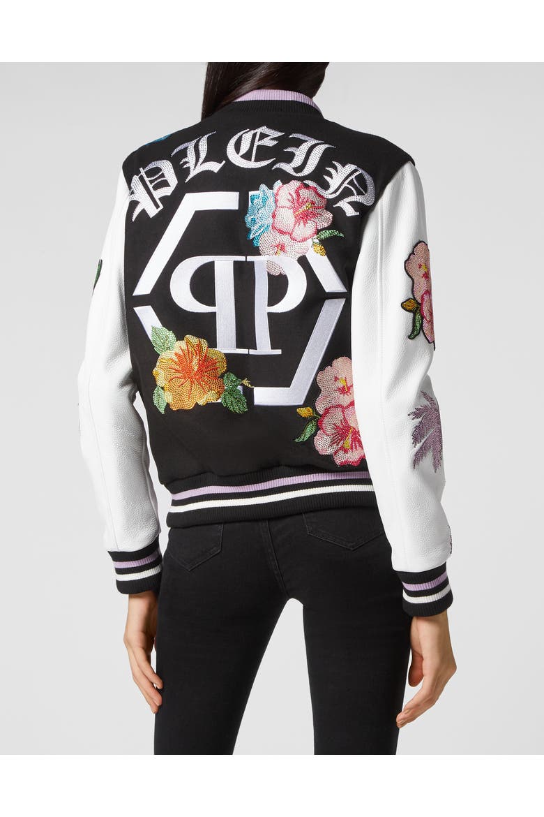 Leather Bomber Hawaii Women, Alternate, color, black